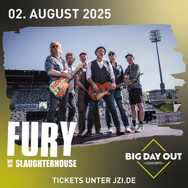 Tickets kaufen für FURY IN THE SLAUGHTERHOUSE am 02.08.2025